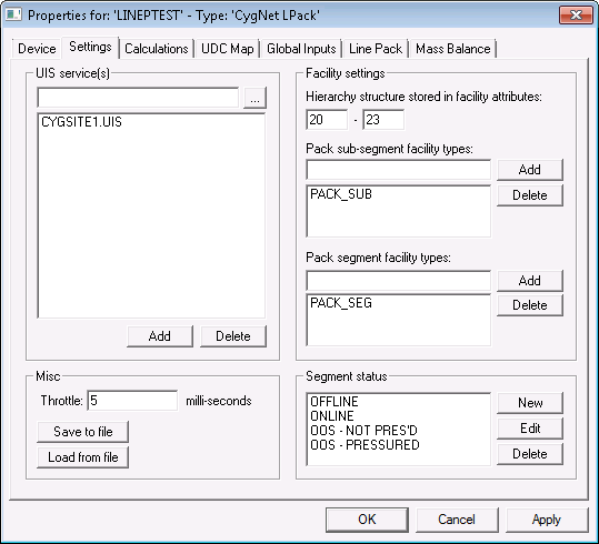 Settings page Settings page